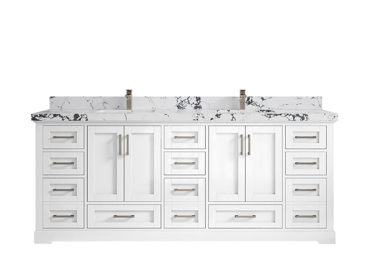 Boston 84 in. W x 22 in. D Double Sink Bathroom Vanity - photo 39