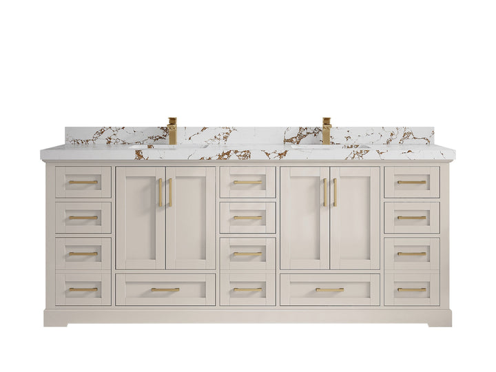 Boston 84 in. W x 22 in. D Double Sink Bathroom Vanity - photo 35