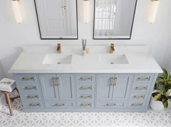 Boston 84 in. W x 22 in. D Double Sink Bathroom Vanity - photo 23