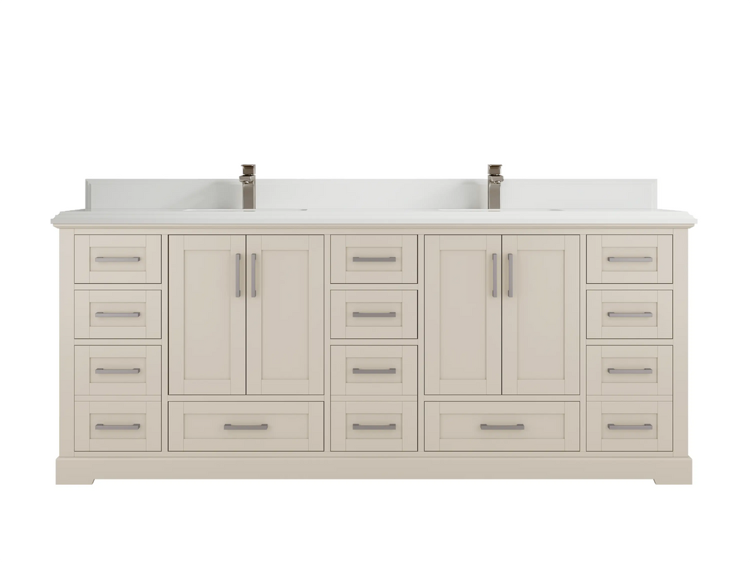 Boston 84 in. W x 22 in. D Double Sink Bathroom Vanity - Willow Bath and Vanity
