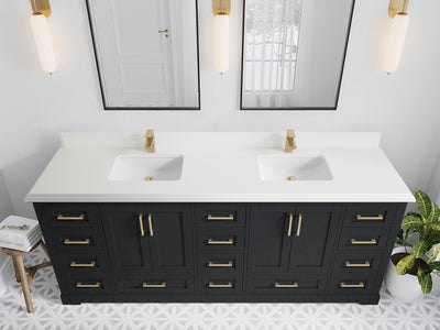 Boston 84 in. W x 22 in. D Double Sink Bathroom Vanity - Willow Bath and Vanity