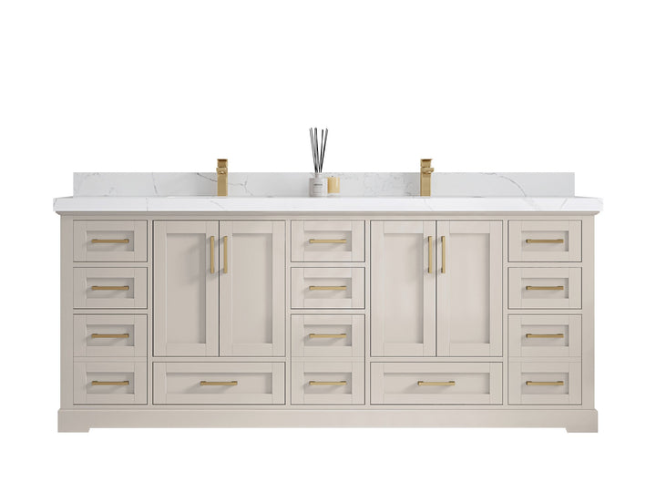 Boston 84 in. W x 22 in. D Double Sink Bathroom Vanity - photo 1