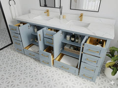 Boston 84 in. W x 22 in. D Double Sink Bathroom Vanity - photo 2