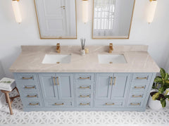 Boston 84 in. W x 22 in. D Double Sink Bathroom Vanity - photo 14