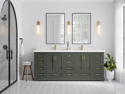 Boston 84 in. W x 22 in. D Double Sink Bathroom Vanity - Willow Bath and Vanity