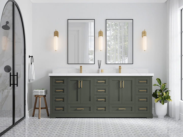 Boston 84 in. W x 22 in. D Double Sink Bathroom Vanity - photo 4