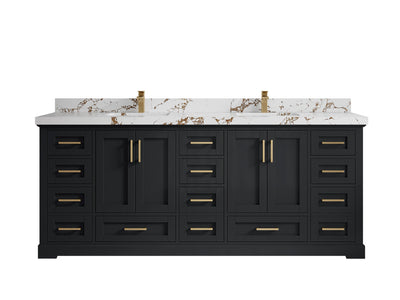Boston 84 in. W x 22 in. D Double Sink Bathroom Vanity - Willow Bath and Vanity