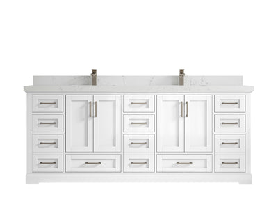 Boston 84 in. W x 22 in. D Double Sink Bathroom Vanity - Willow Bath and Vanity