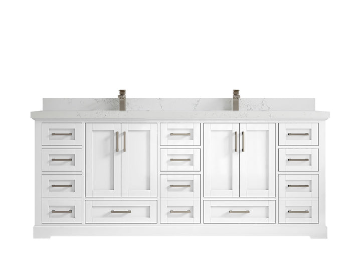Boston 84 in. W x 22 in. D Double Sink Bathroom Vanity - photo 29
