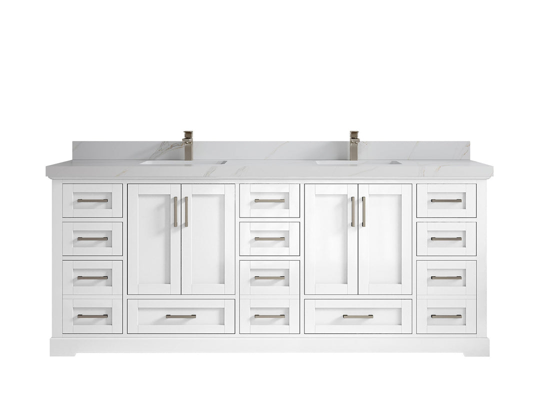 Boston 84 in. W x 22 in. D Double Sink Bathroom Vanity - Willow Bath and Vanity