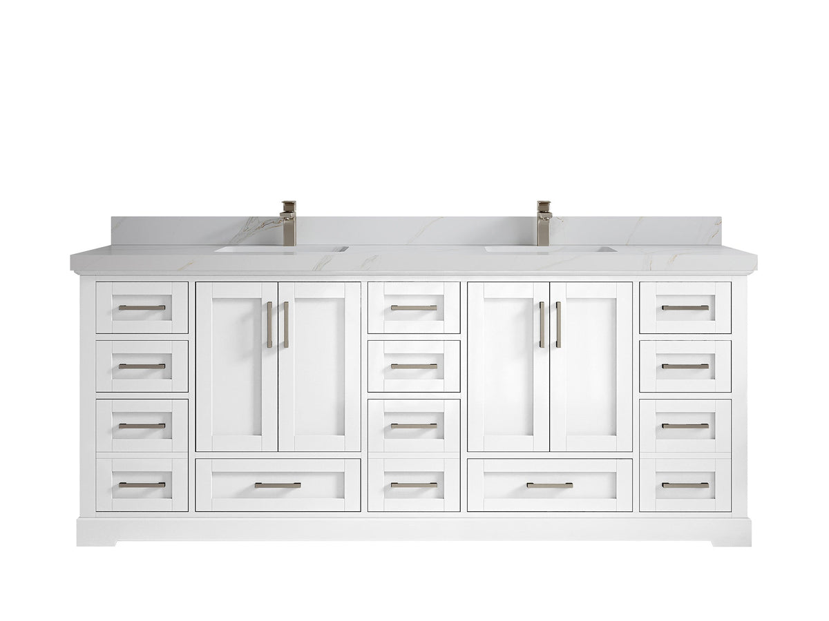 Boston 84 in. W x 22 in. D Double Sink Bathroom Vanity - Willow Bath and Vanity