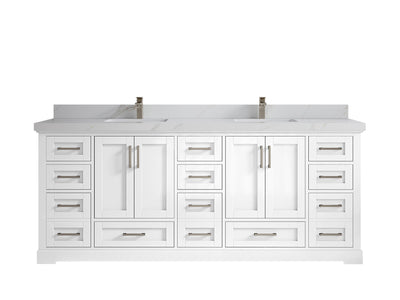Boston 84 in. W x 22 in. D Double Sink Bathroom Vanity - Willow Bath and Vanity