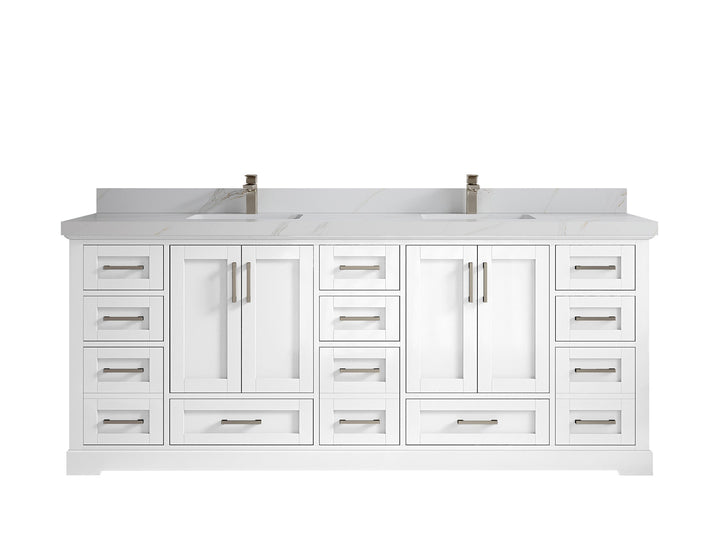 Boston 84 in. W x 22 in. D Double Sink Bathroom Vanity - photo 27