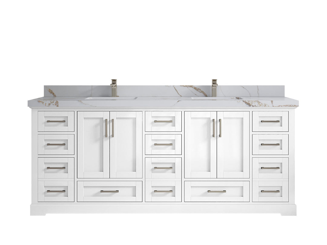 Boston 84 in. W x 22 in. D Double Sink Bathroom Vanity - Willow Bath and Vanity