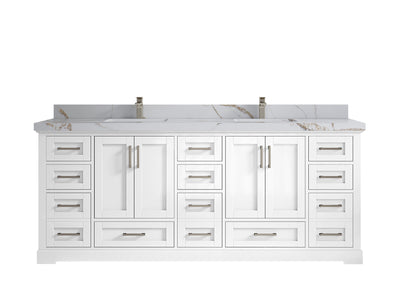 Boston 84 in. W x 22 in. D Double Sink Bathroom Vanity - Willow Bath and Vanity
