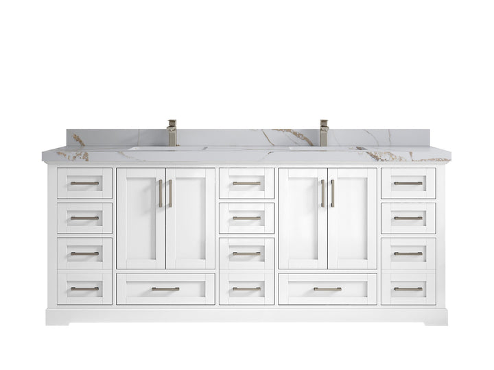 Boston 84 in. W x 22 in. D Double Sink Bathroom Vanity - photo 19