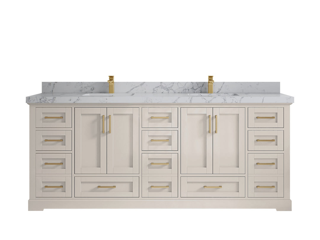 Boston 84 in. W x 22 in. D Double Sink Bathroom Vanity - Willow Bath and Vanity