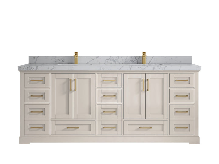 Boston 84 in. W x 22 in. D Double Sink Bathroom Vanity - photo 41