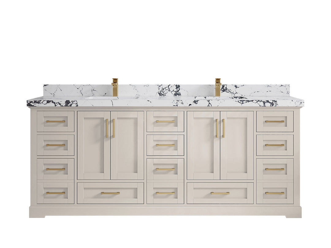 Boston 84 in. W x 22 in. D Double Sink Bathroom Vanity - Willow Bath and Vanity