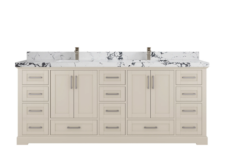 Boston 84 in. W x 22 in. D Double Sink Bathroom Vanity - photo 28