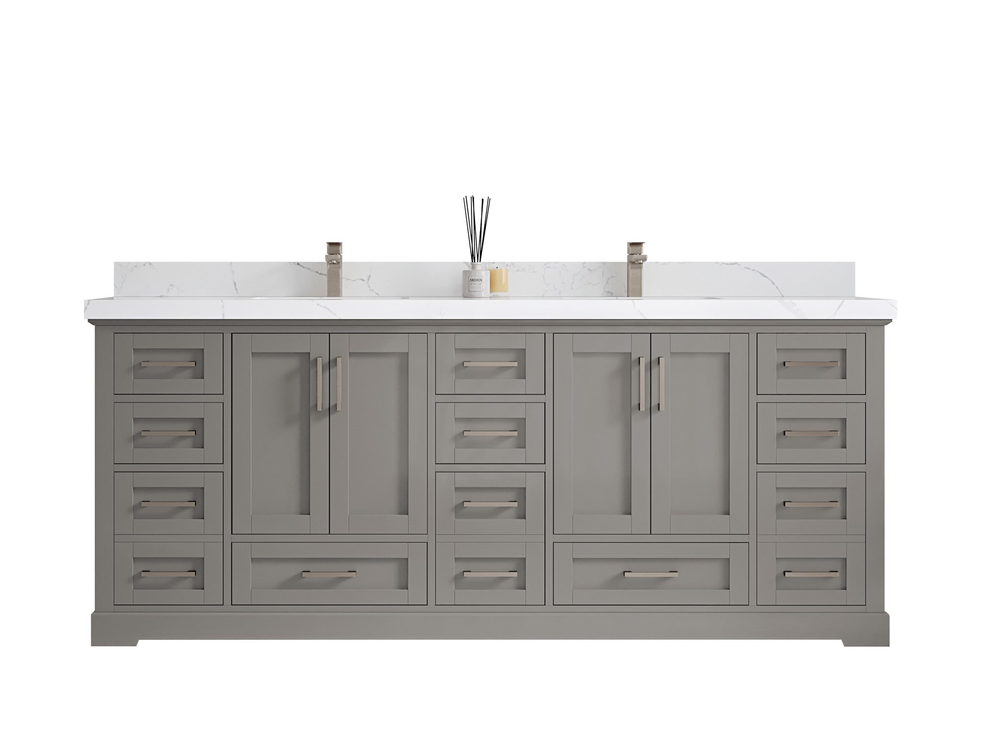 Boston 84 in. W x 22 in. D Double Sink Bathroom Vanity - Willow Bath and Vanity