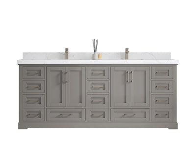 Boston 84 in. W x 22 in. D Double Sink Bathroom Vanity - Willow Bath and Vanity