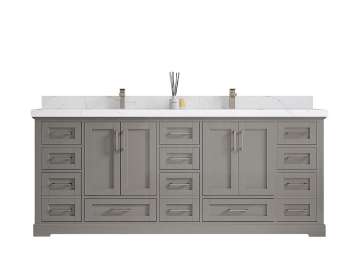 Boston 84 in. W x 22 in. D Double Sink Bathroom Vanity - photo 1
