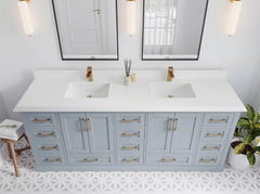 Boston 84 in. W x 22 in. D Double Sink Bathroom Vanity - photo 25