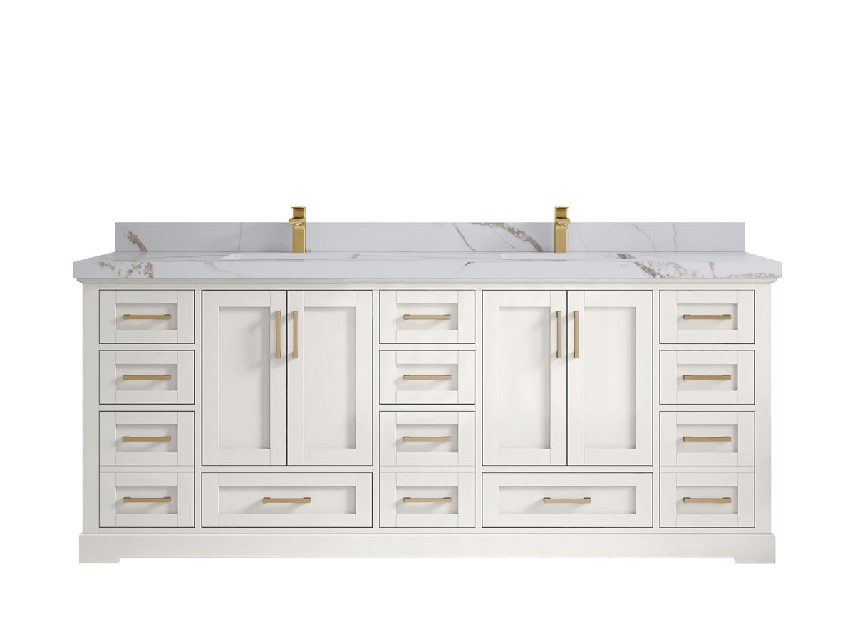 Boston 84 in. W x 22 in. D Double Sink Bathroom Vanity - Willow Bath and Vanity