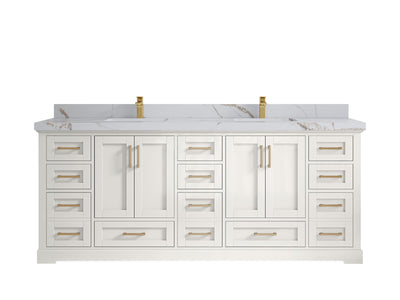 Boston 84 in. W x 22 in. D Double Sink Bathroom Vanity - Willow Bath and Vanity