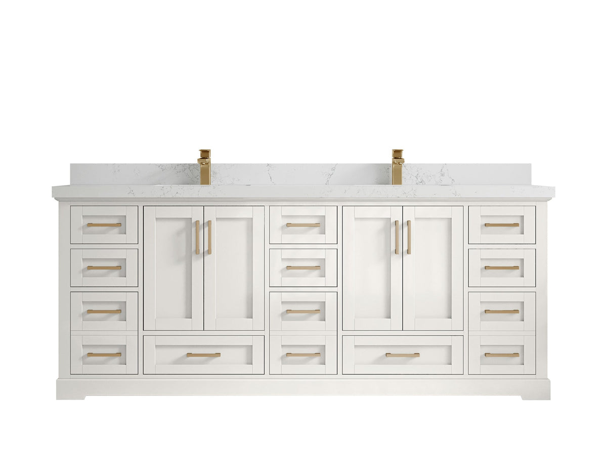 Boston 84 in. W x 22 in. D Double Sink Bathroom Vanity - Willow Bath and Vanity