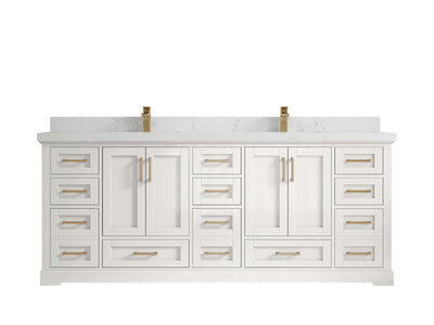 Boston 84 in. W x 22 in. D Double Sink Bathroom Vanity - Willow Bath and Vanity