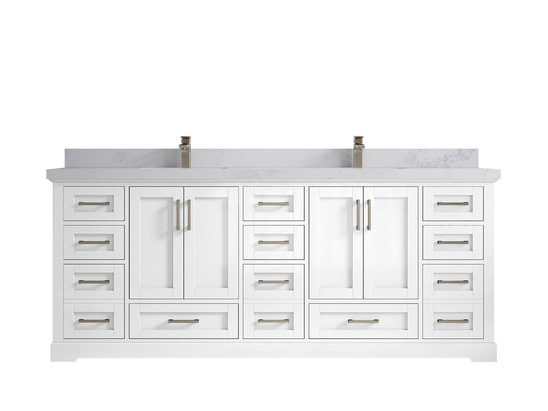 Boston 84 in. W x 22 in. D Double Sink Bathroom Vanity - Willow Bath and Vanity