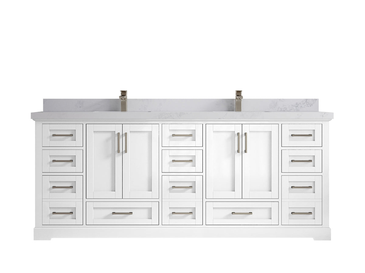 Boston 84 in. W x 22 in. D Double Sink Bathroom Vanity - Willow Bath and Vanity