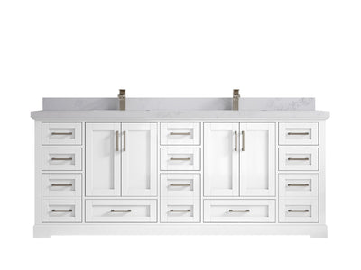 Boston 84 in. W x 22 in. D Double Sink Bathroom Vanity - Willow Bath and Vanity