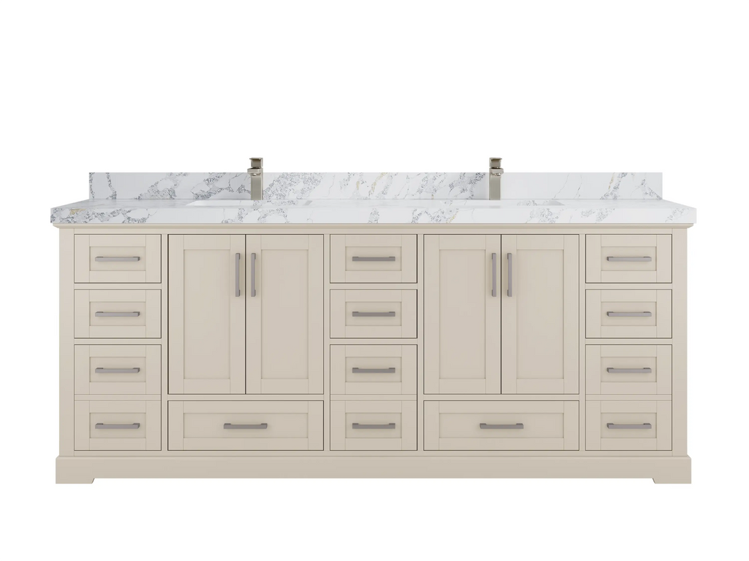 Boston 84 in. W x 22 in. D Double Sink Bathroom Vanity - Willow Bath and Vanity