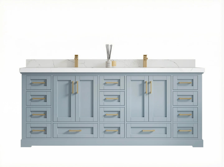 Boston 84 in. W x 22 in. D Double Sink Bathroom Vanity - photo 1