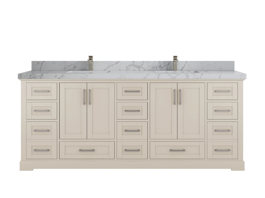 Boston 84 in. W x 22 in. D Double Sink Bathroom Vanity - Willow Bath and Vanity