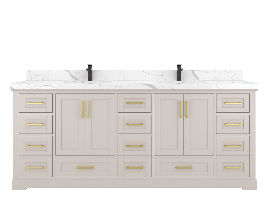Boston 84 in. W x 22 in. D Double Sink Bathroom Vanity - Willow Bath and Vanity