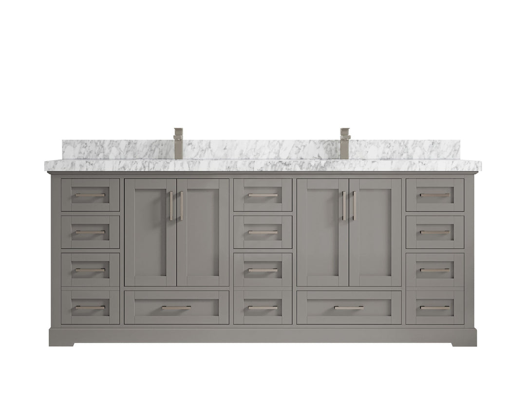 Boston 84 in. W x 22 in. D Double Sink Bathroom Vanity - Willow Bath and Vanity