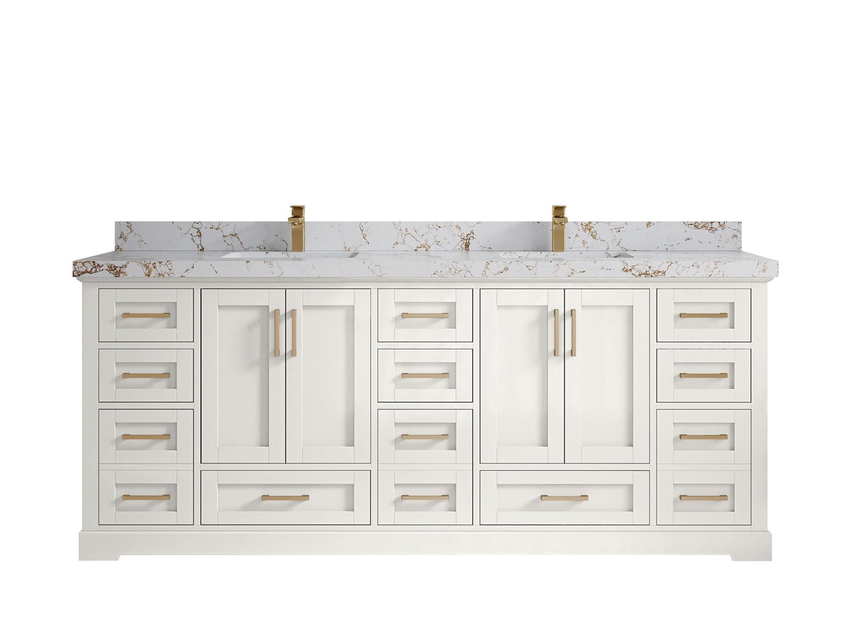 Boston 84 in. W x 22 in. D Double Sink Bathroom Vanity - Willow Bath and Vanity