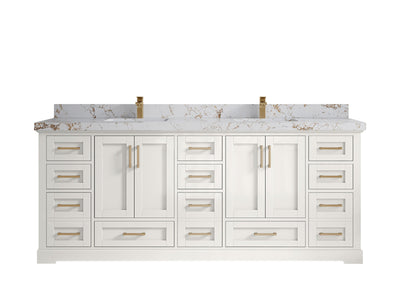 Boston 84 in. W x 22 in. D Double Sink Bathroom Vanity - Willow Bath and Vanity