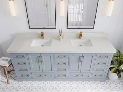 Boston 84 in. W x 22 in. D Double Sink Bathroom Vanity - Willow Bath and Vanity