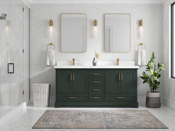 Boston Fenway 72 in. W x 22 in. D Double Sink Bathroom Vanity - photo 4