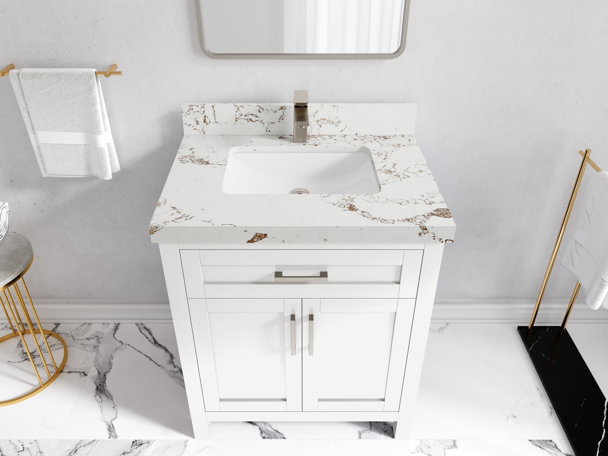 Cambridge 30 in. W x 22 in. D Single Sink Bathroom Vanity - Willow Bath and Vanity