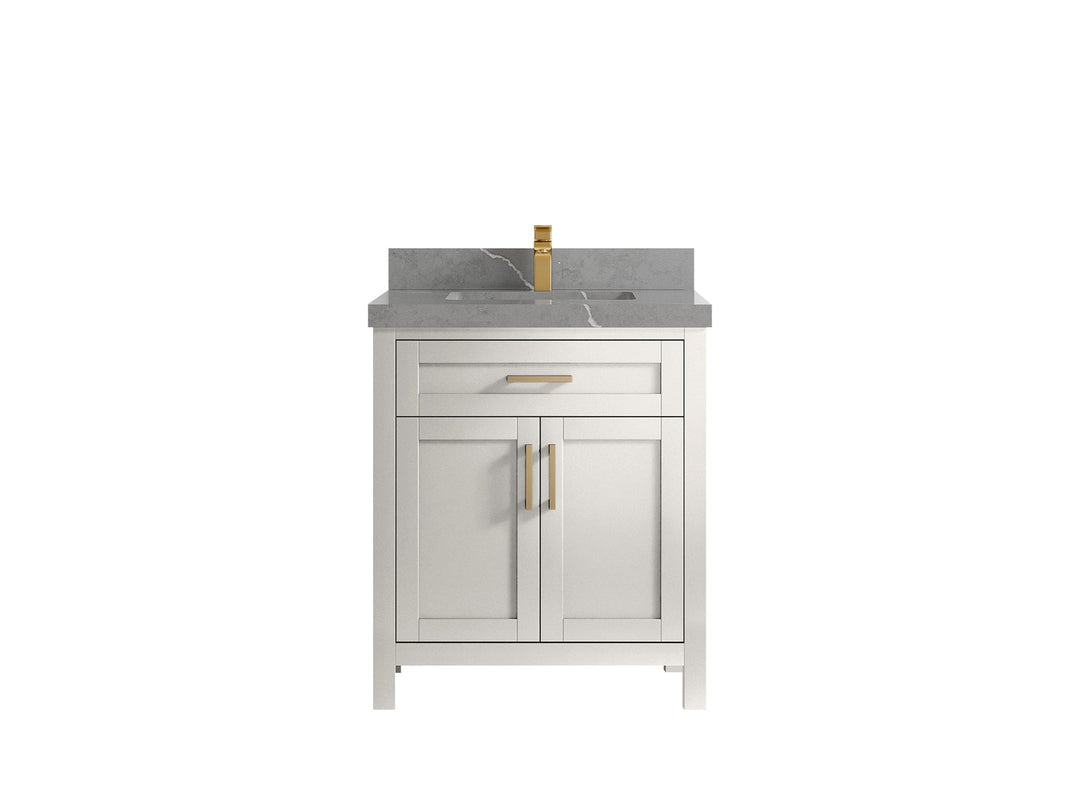 Cambridge 30 in. W x 22 in. D Single Sink Bathroom Vanity (Alabaster) - Willow Bath and Vanity