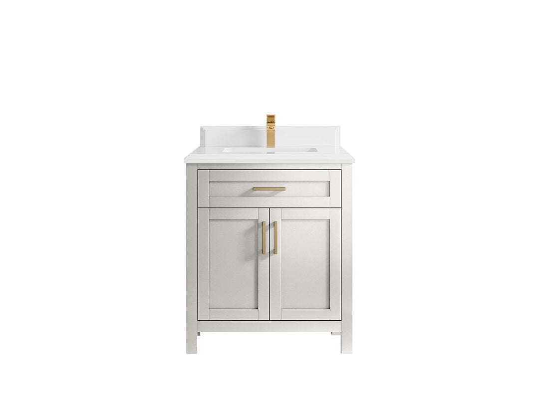 Cambridge 30 in. W x 22 in. D Single Sink Bathroom Vanity (Alabaster) - Willow Bath and Vanity