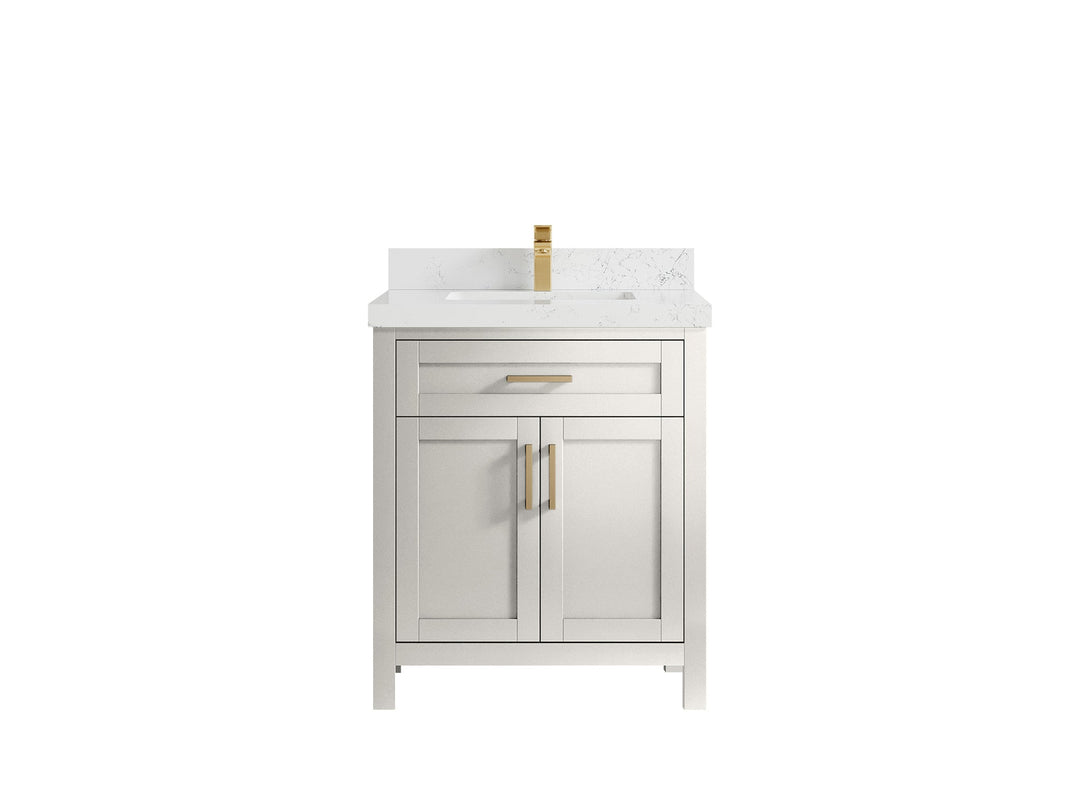 Cambridge 30 in. W x 22 in. D Single Sink Bathroom Vanity (Alabaster) - Willow Bath and Vanity