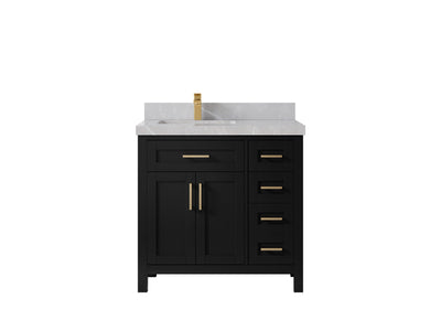 Cambridge 36 in. W x 22 in. D Left Offset Sink Bathroom Vanity - Willow Bath and Vanity