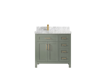 Cambridge 36 in. W x 22 in. D Left Offset Sink Bathroom Vanity - Willow Bath and Vanity